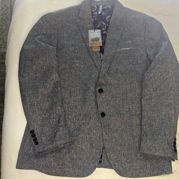 Men's Gray Blazer with Subtle Texture - Picture 1 of 1